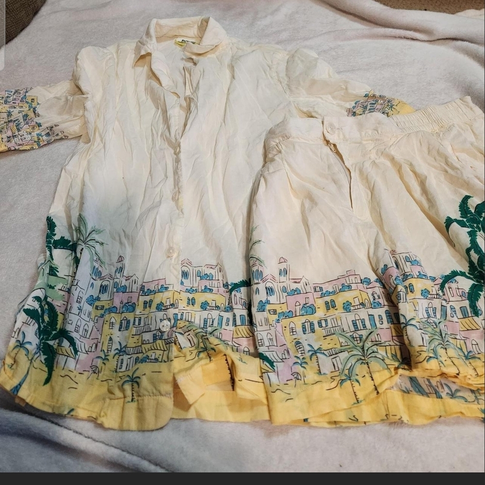 Womens Cream Printed Shorts - Lightweight Summer Style